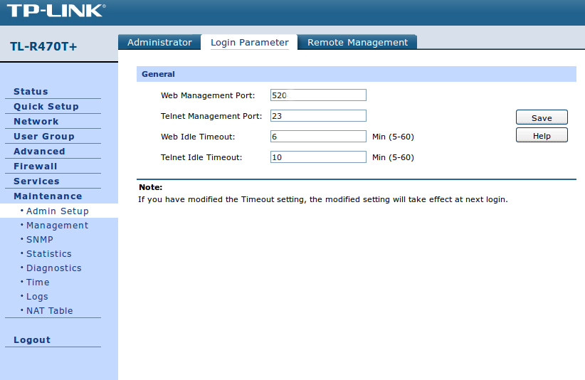 Login Parameter